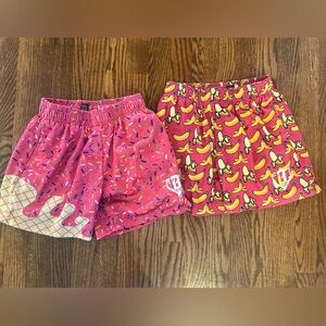 Baseball Lifestyle 101 Ice Cream and Banana Graphic Shorts - size Medium